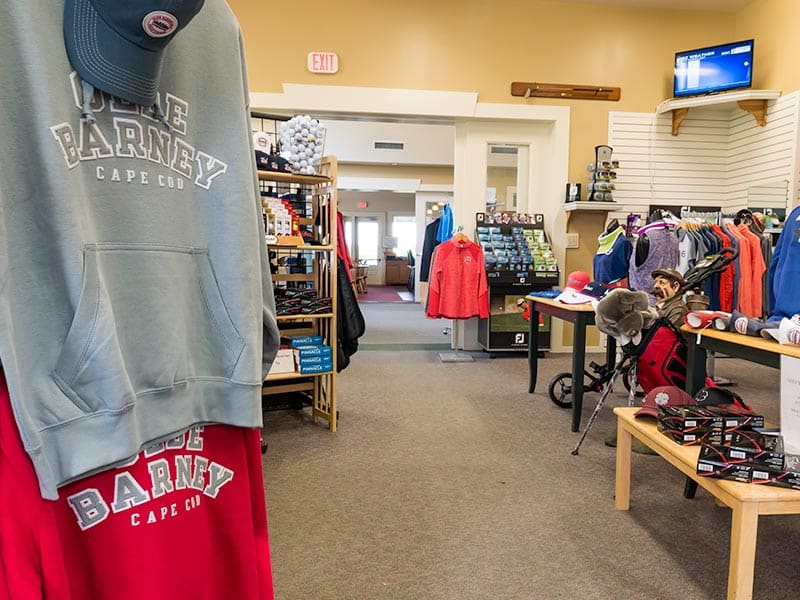 Marchandise at the pro shop in Olde Barney Golf Course